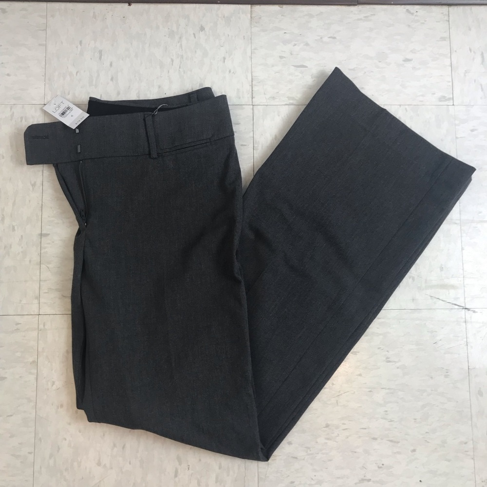 NWT Ann Taylor LOFT Marisa Trousers - Grey. Size 6
